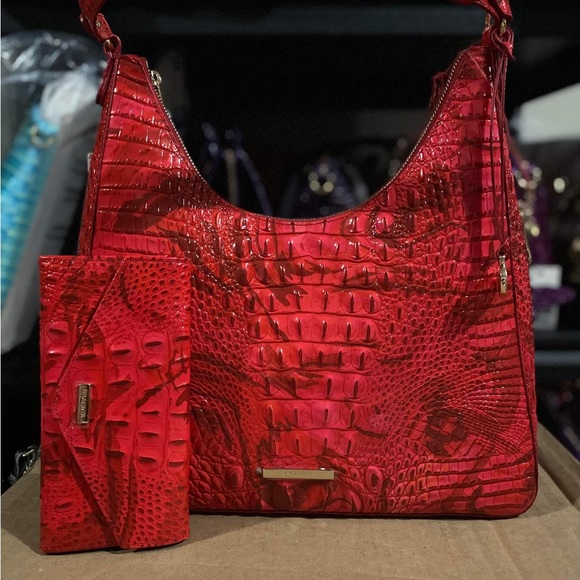 Brahmin Red flare Tabitha and matching wallet